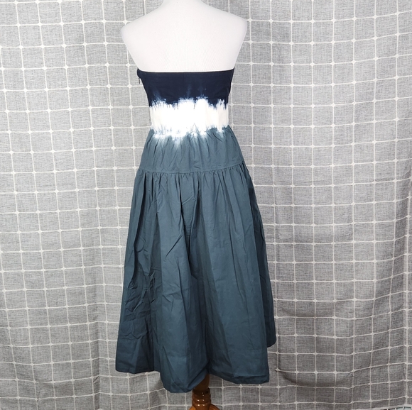 J. Crew Strapless drop-waist dress in dip-dye - Picture 6 of 9